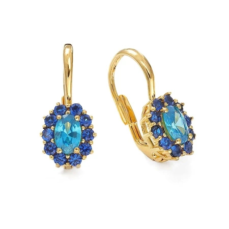 Kolczyki z topazem i szafirami