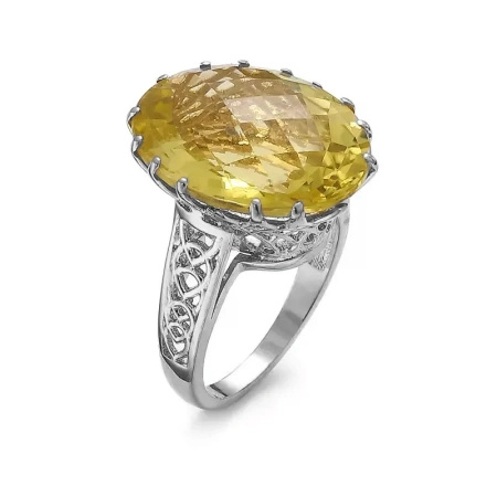 Pierścionek z kwarcem cytrynowym