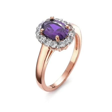 Pierścionek z tanzanitem i brylantami