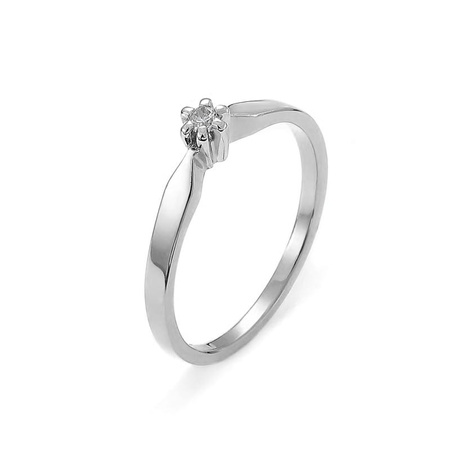 Pierścionek z brylantem 0,05 ct