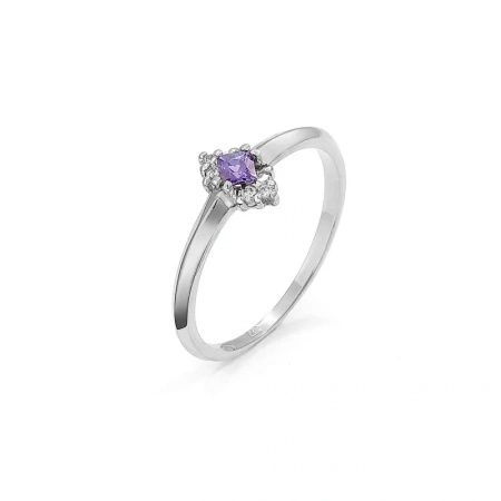 Pierścionek z tanzanitem i brylantami