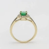 Pierścionek z szmaragdem i brylantami