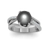 Pierścionek z perłą tahitańską i brylantami