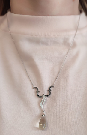 Naszyjnik z kwarcem cytrynowym