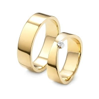 Obrączki ślubne z brylantem 0,01 ct
