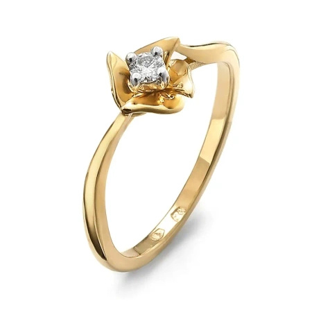 Pierścionek z brylantem 0,09 ct