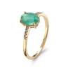 Pierścionek z szmaragdem i brylantami