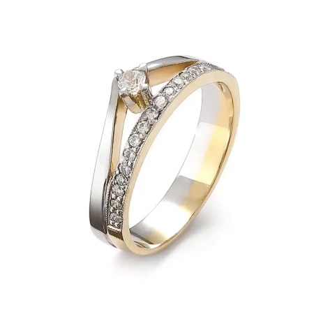 Pierścionek z brylantami 0,25 ct