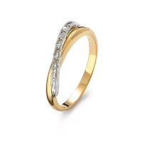 Pierścionek z brylantami 0,04 ct