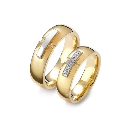 Obrączki ślubne z brylantami  0,05 ct