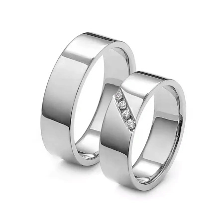Obrączki ślubne z brylantami 0,06 ct