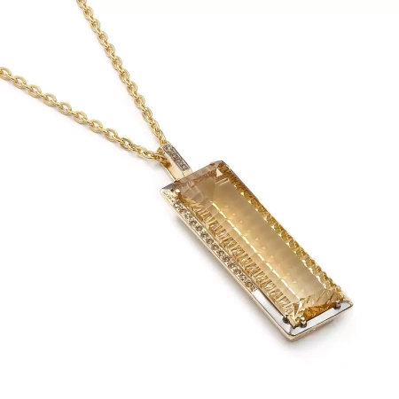 Zawieszka z cytrynem i koniakowymi brylantami