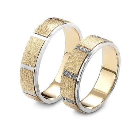 Obrączki ślubne z brylantami 0,12 ct