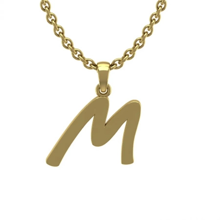 Zawieszka złota - literka M