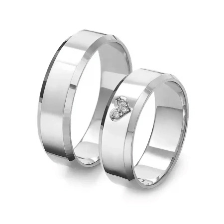 Obrączki ślubne z brylantami 0,02 ct