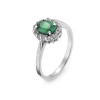 Pierścionek z szmaragdem i brylantami