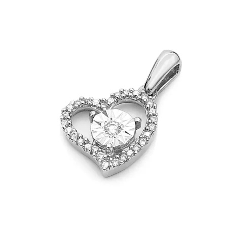 Zawieszka z brylantami - serce