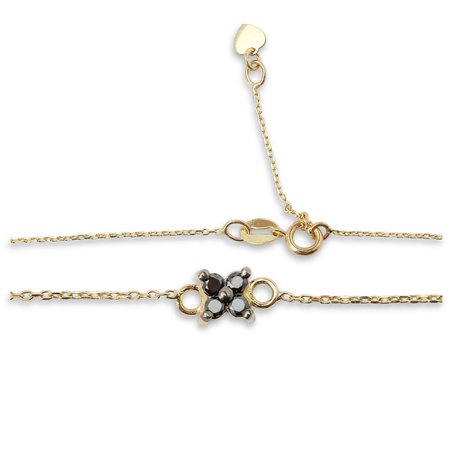 Bransoletka z czarnymi brylantami 0,10 ct