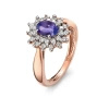Pierścionek z tanzanitem i brylantami