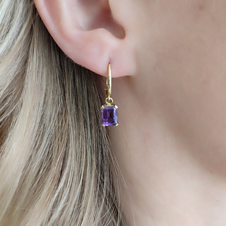 Kolczyki z ametystem