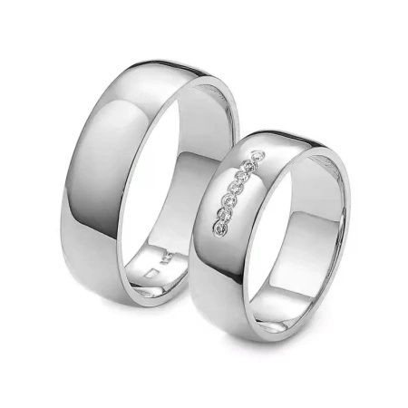 Obrączki ślubne z brylantami 0,06 ct