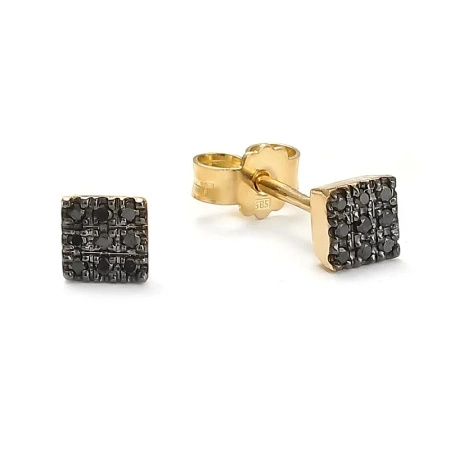 Kolczyki z czarnymi brylantami