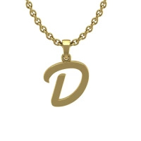 Zawieszka złota - literka D