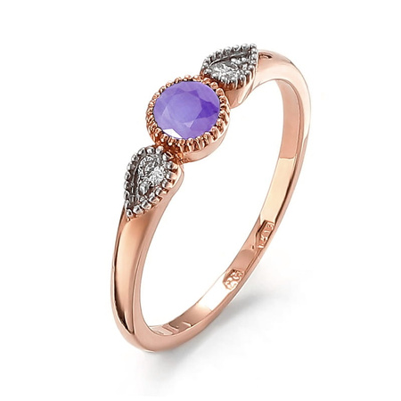 Pierścionek z tanzanitem i brylantami