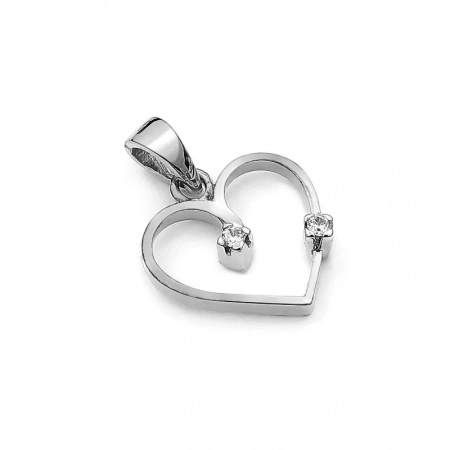 Zawieszka z cyrkoniami - serce