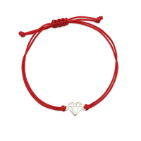 Bransoletka złota na sznurku Au 585 - diament