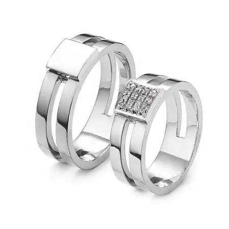 Obrączki ślubne z brylantami 0,15 ct