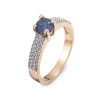Pierścionek z szafirem i brylantami