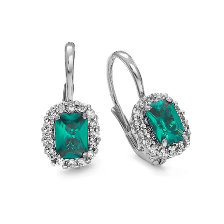 Kolczyki z szmaragdem i brylantami