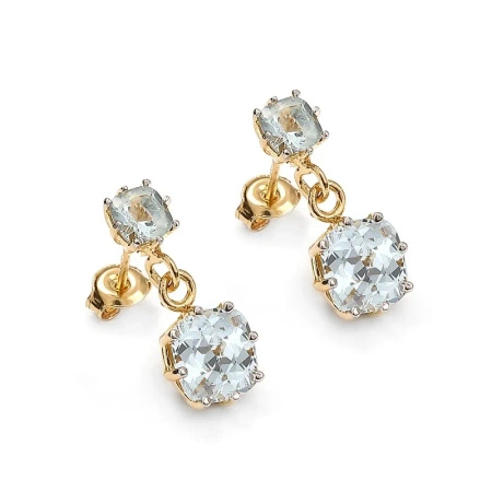 Kolczyki z akwamarynem