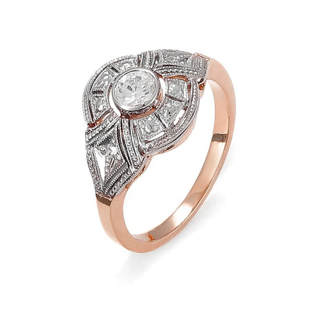 Pierścionek z brylantami 0,27 ct