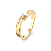 Pierścionek z brylantem 0,03 ct