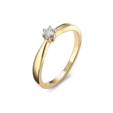 Pierścionek z brylantem 0,10 ct