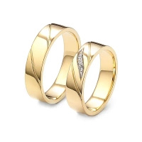 Obrączki ślubne z brylantami 0,03 ct