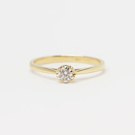Pierścionek z brylantem 0,13 ct