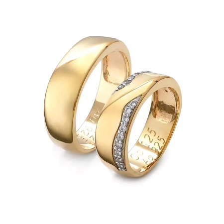 Obrączki ślubne z brylantami 0,25 ct