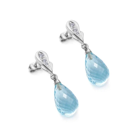 Kolczyki z topazem i brylantami