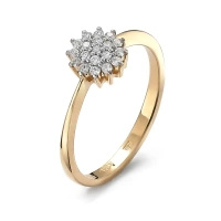 Pierścionek z brylantami 0,18 ct