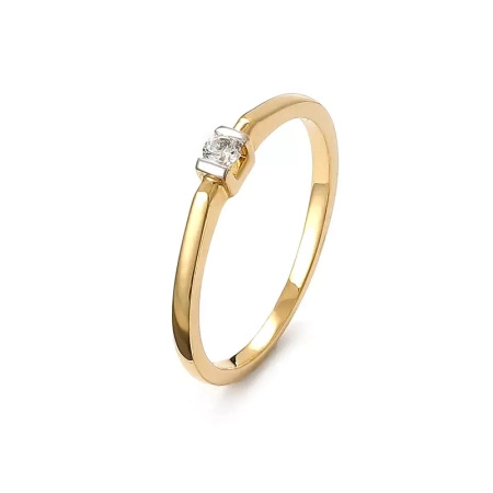 Pierścionek z brylantem 0,05 ct