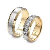 Obrączki ślubne z brylantami 0,42 ct