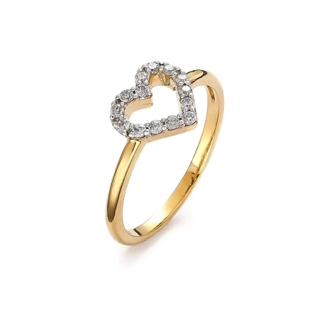 Pierścionek z cyrkoniami - serce