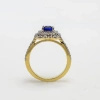 Pierścionek z szafirem i brylantami