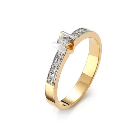 Pierścionek z brylantami 0,17 ct