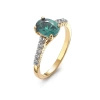 Pierścionek z szmaragdem i brylantami