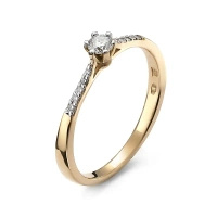 Pierścionek z brylantami 0,22 ct