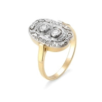 Pierścionek z brylantami 0,17 ct